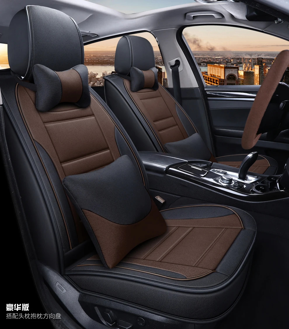 Full Coverage flax fiber car seat cover auto seats covers for ssangyongactyon korando kyron rexton