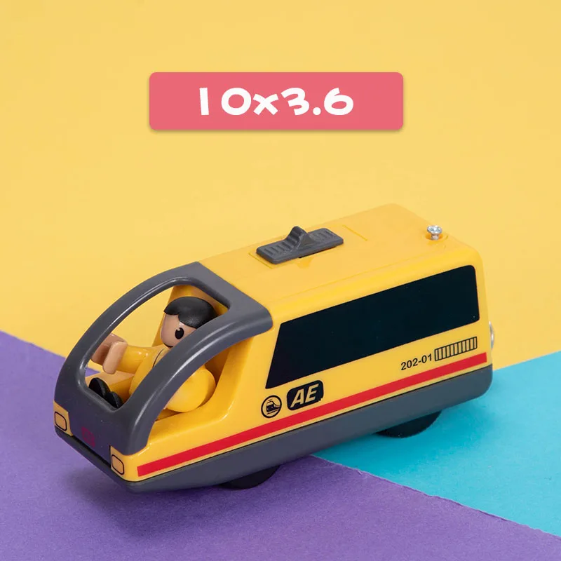 Дистанционное управление RC электрический маленький поезд игрушки набор соединен с деревянной железной дороги интересный подарок для детей - Цвет: 9