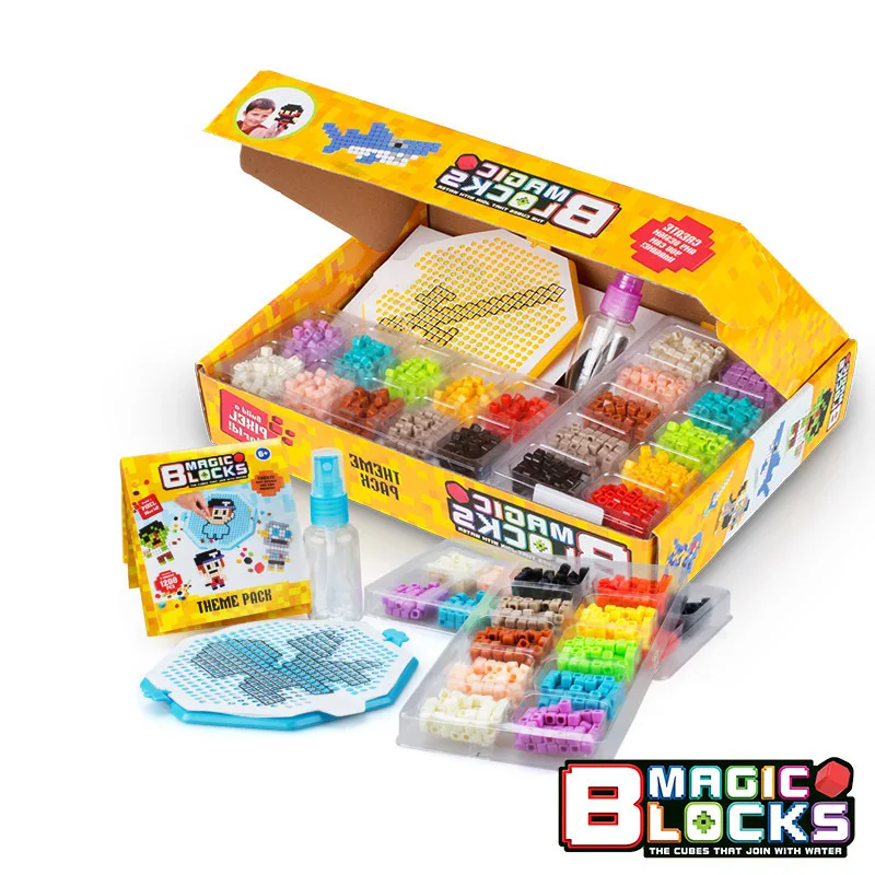 Billige Wasser Stick DIY 3D Aquar Pegboard Hama Pixel Magie Perlen Puzzle Pädagogisches Beliebte Spielzeug für Kinder Weihnachten Geschenk