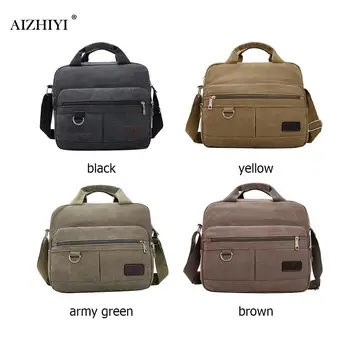 

New Fashion Men's Casual Shoulder Messenger Bag Male Casual Canvas Travel Shoulder Bags Solid Color Fashion Crossbody Bags