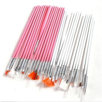 

15PCS Manicure Tools Dotting Painting Drawing Fan Line Builder Design Polish Gel UV Tips Decoration Nail Art Brush Pen