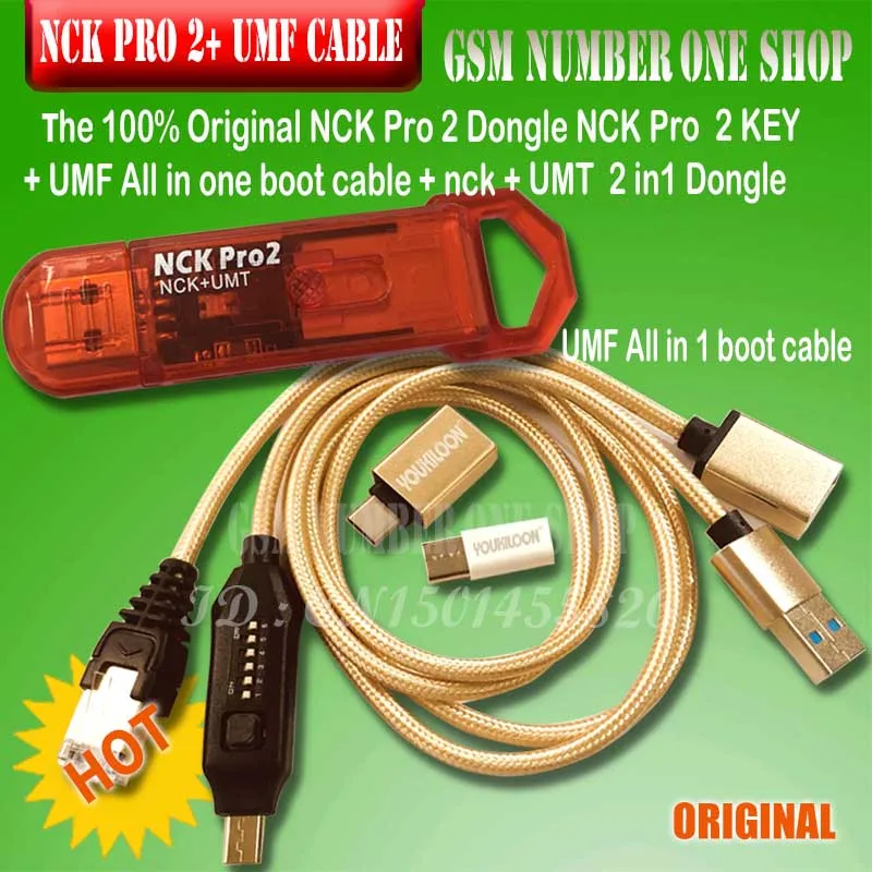 NCK Pro 2 dongle + all in 1 boot cable - gsmjustoncct -E