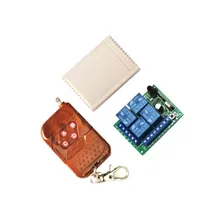 433Mhz universal wireless remote control switch DC12V 4CH relay receiver module with 4 channel RF remote control 433 Mhz1527 lea hot dc24v 4ch rf wireless remote control switch system 4receiver