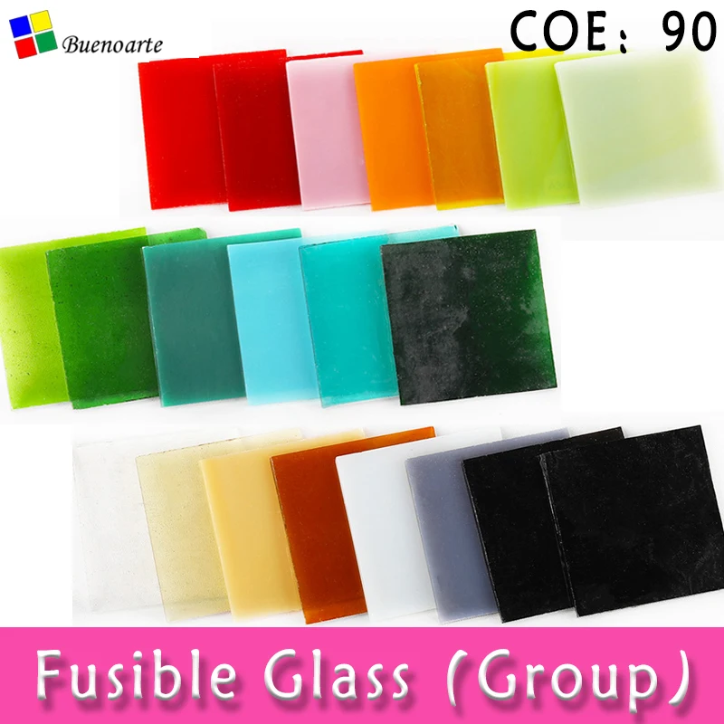 COE 90 Fusible Glass Pack Fusing Glass Transparent mixed colour Artisanal production Creative