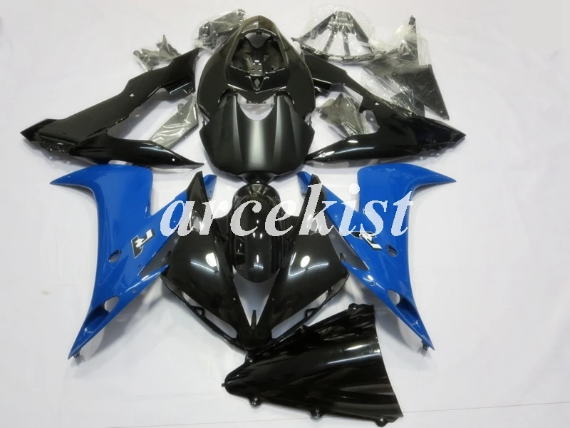 ABS литья под давлением полный обтекатель комплект подходит для YAMAHA YZF-R1 2004 2005 2006 YZF R1 04 05 06 YZF1000 на заказ черный синий