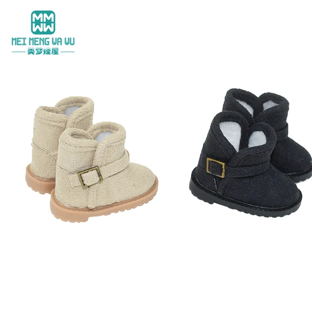 5.6cm Mini Toys Doll shoes for EXO 1/6 BJD YOSD doll accessories Fashion wool boots, snow boots 3