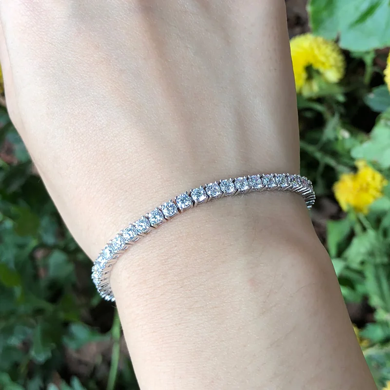 Buy Simulated Diamond Bracelet in Silvertone (7.50 In) 11.25 ctw at ShopLC.