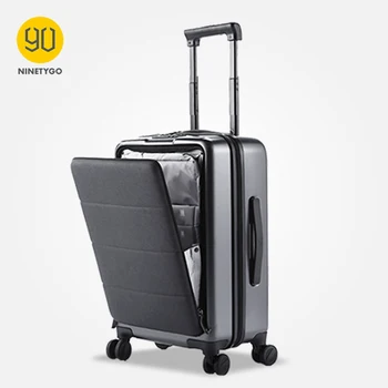 

90 NINETYGO Bussiness Suitcase 20 inch With Front Cover Spinner Wheels Hardshell TSA Luggage Lock Cover