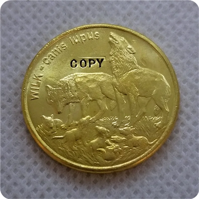 1999 Польша 2 zl имитация монеты - Цвет: Canis Lupus