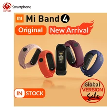 Новинка, браслет из натуральной Xiaomi mi, 4 с цветным смарт-экраном, браслет, браслет с сердечным ритмом, фитнес, 135 мА/ч, Bluetooth, 5,0, 50 м, для плавания, mi ng, водонепроницаемый