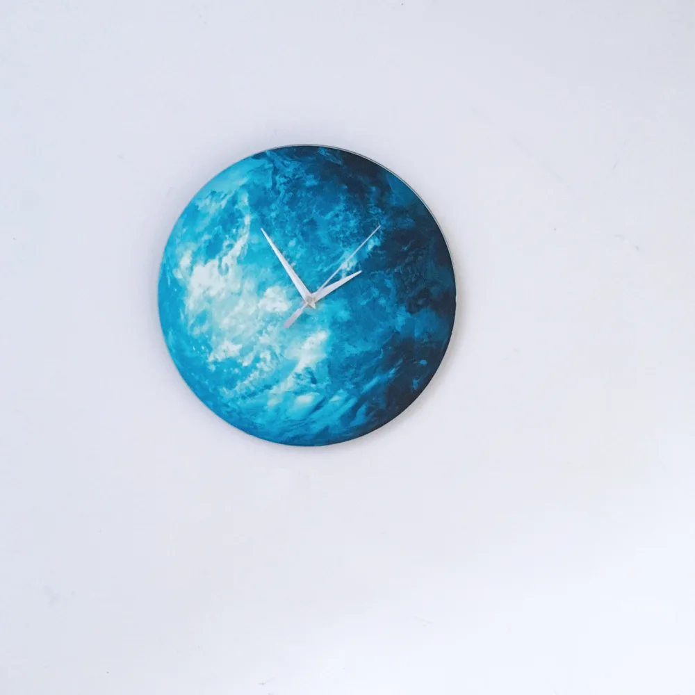 30cm Glowing Moon Mute Wall Clock Children's Room Luminous Moon Sticker Fluorescent Clock Home Decor Watch Kids Christmas Gifts