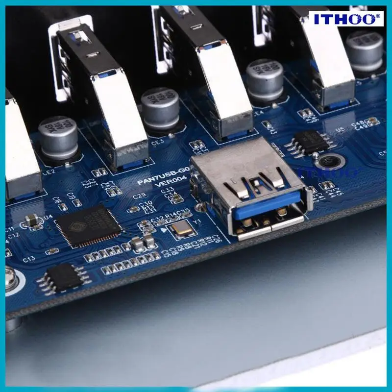 5.25inch USB3.0/USB2.0 7 Port HUB 19PIN Plastic Fast Charge Optical Drive Panel R20