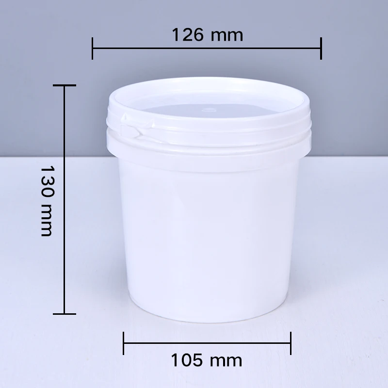 1 Liter Round Plastic Bucket With Lid Food Grade Polypropylene Storage  Container Food Liquid Refillable Bottle Airtight - Refillable Bottles -  AliExpress