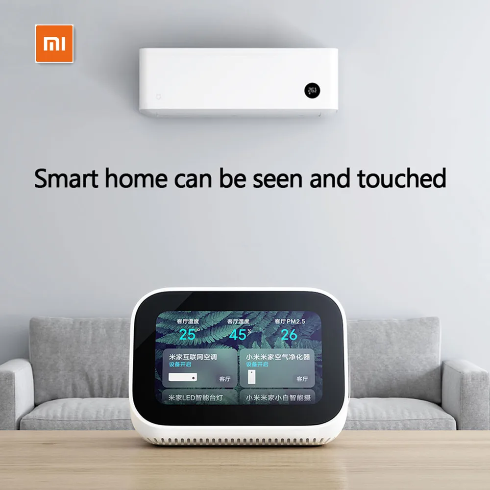 Новый Динамик Xiaomi AI с сенсорным экраном Bluetooth 5 0 3 97 дюйма цифровой дисплей