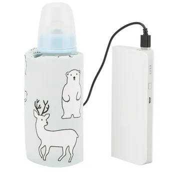 

USB Baby Bottle Warmer Portable Milk Travel Cup Warmer Heater Infant Feeding Bottle Bag Storage Cover Insulation Thermostat Bags