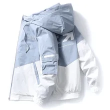 Men's Spring and Autumn New Jackets High Street Trendy Printing Cargo Coat Stitching Color Windproof Pilot Jacket Male