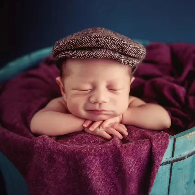Infant Boys Hat + Bow Tie Set Cute Baby Boy Peaked Beanie Cap Bow Tie Photo Photography Prop Baby Boys Caps Set