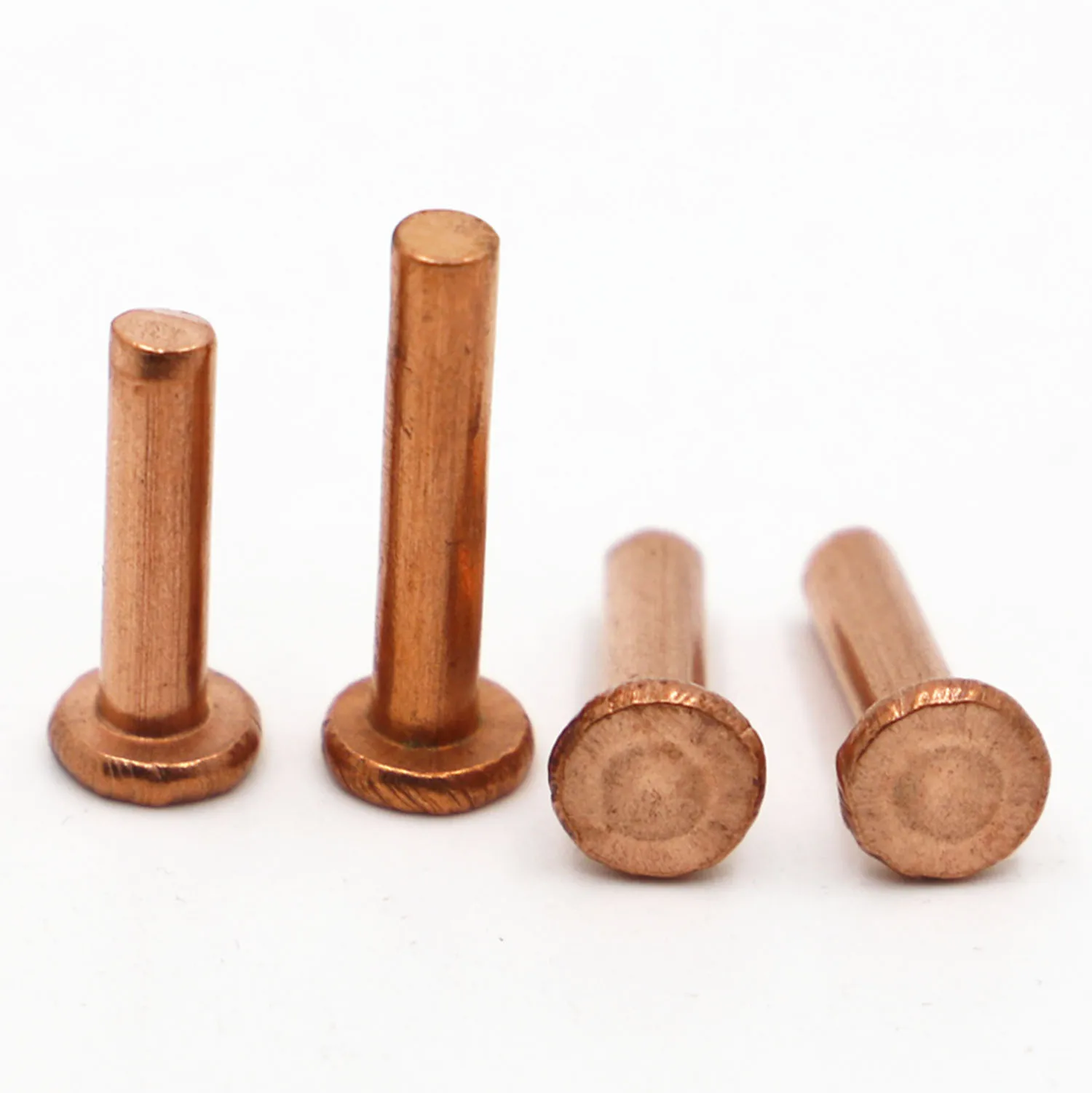 Copper Solid Rivets Knock Flat Head Rivet GB109 1-50pcs M1.5 M2.0 M2.5 M3 M4 M5 M6 M8