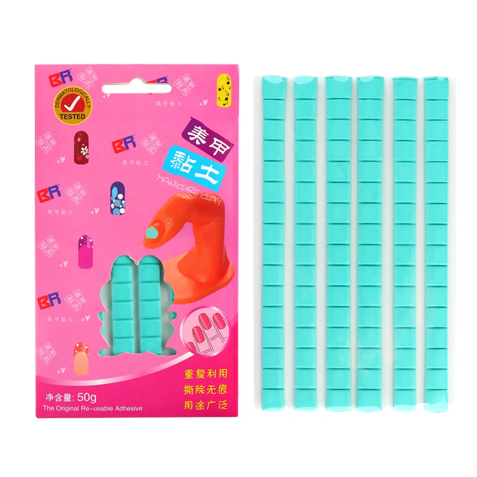 ails Adhesive Glue Clay Removable Reusable Non Toxic Nail Art Tool Sticky Tip Fixator Clay DIY Nail Practice Display (1)