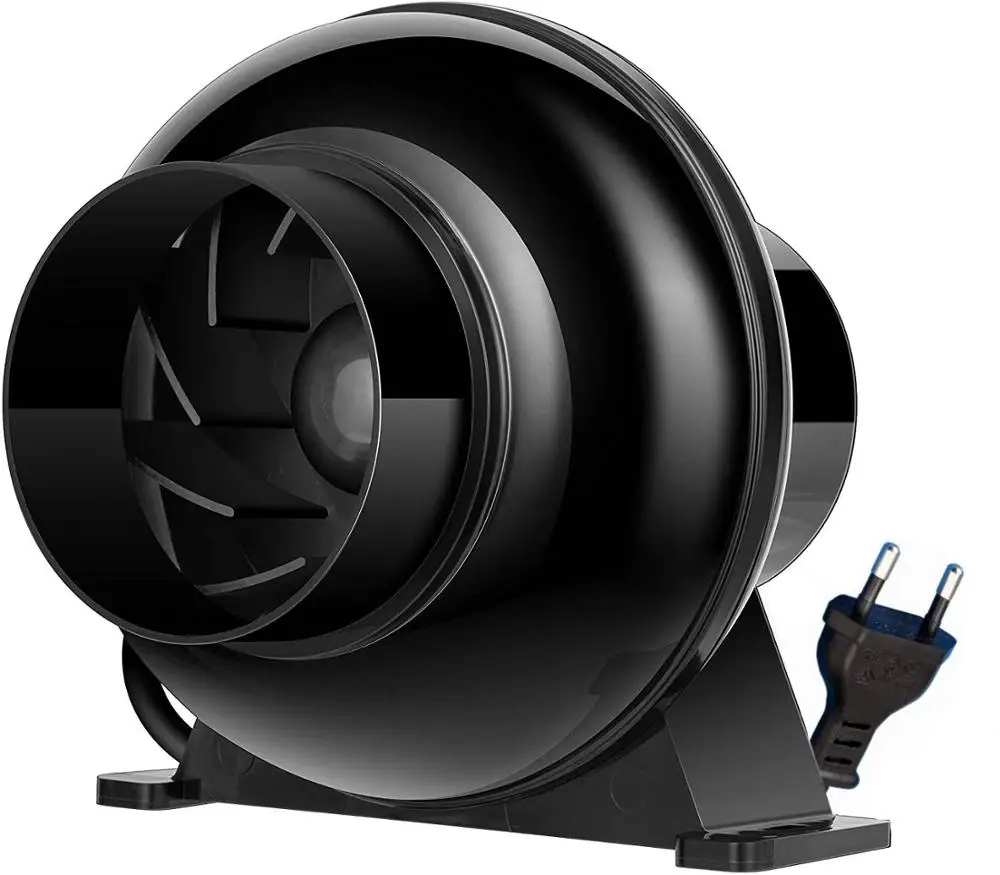 

Вентиляционный вентилятор, 4 дюйма, 195 куб. Футов в минуту, 110 В, для теплицы, подвала, кухни, США, 220-240 В, ЕС