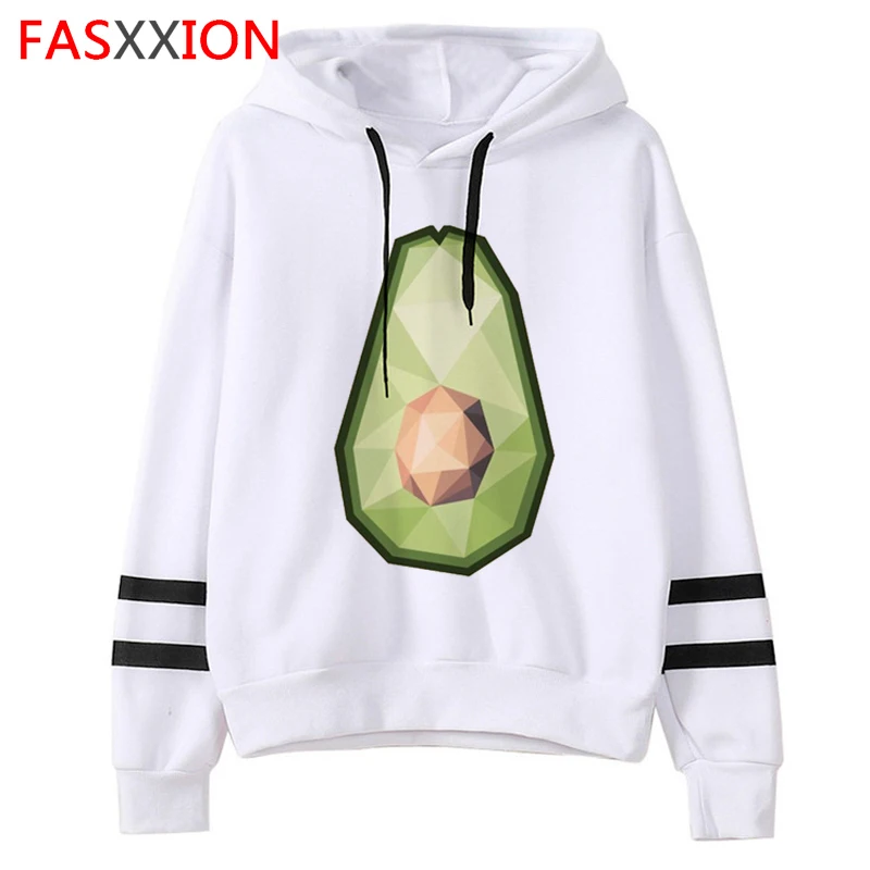 Kawaii авокадо Забавный мультфильм толстовки для женщин Harajuku Ullzang Графический Vegan кофты 90s милый корейский стиль с капюшоном Женский - Цвет: 10516