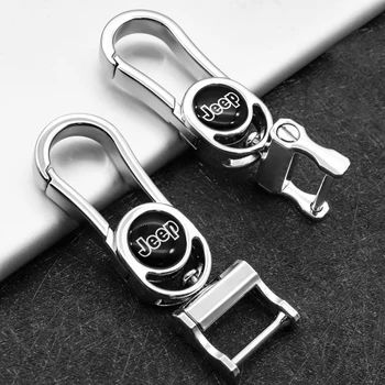 

Anti-lost design for car metal key shell, 360° rotation, personalized innovation, suitable for JEEP- Wrangler Grand Cherokee
