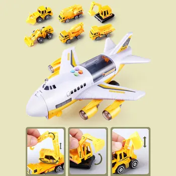 

Simulation Toy Airplane Storage Passenger Plane Police Fire Rescue Music Toy Cars Large Size Music Story Track Inertia Kids Toys