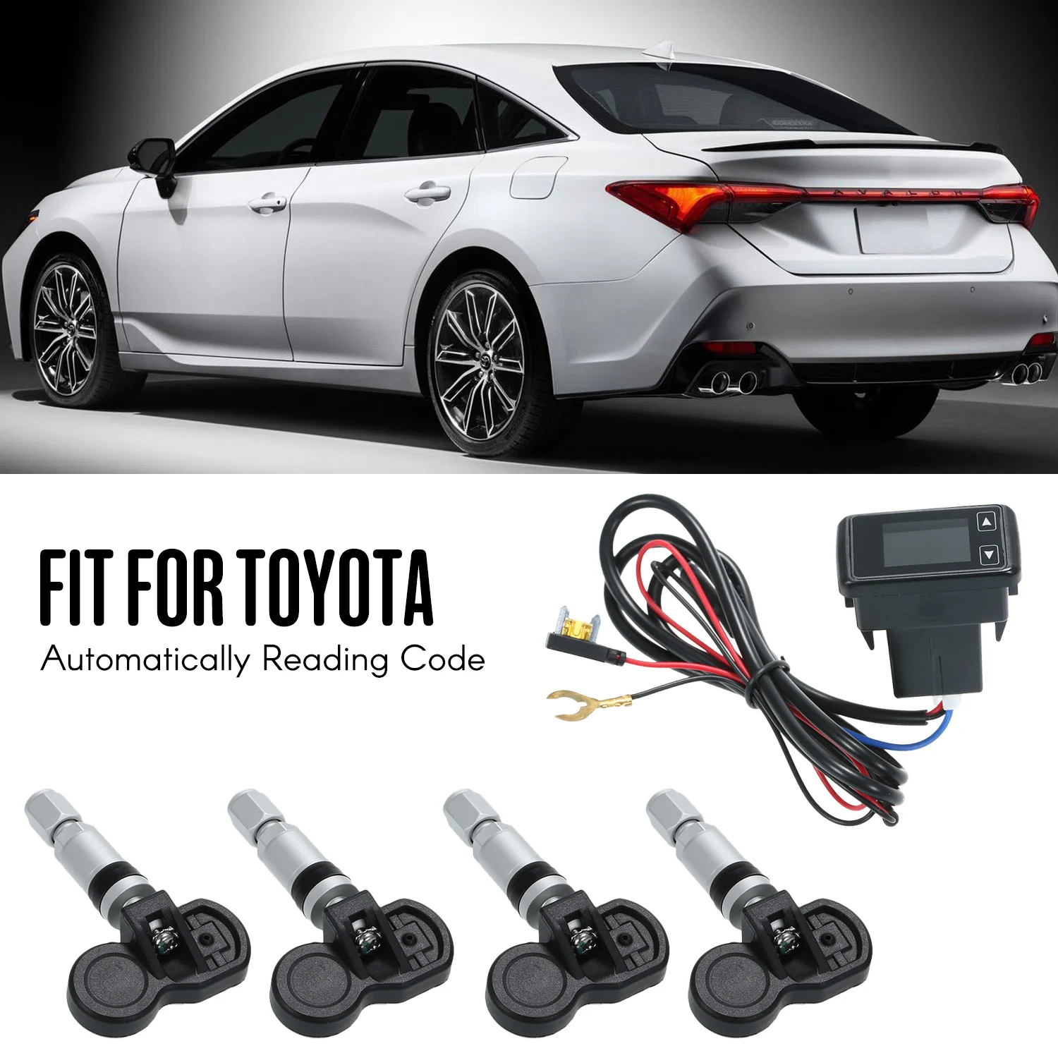 Автомобильный монитор давления в шинах+ 4 внутренних датчика, ЖК-дисплей, автоматическое считывание кода, система контроля давления в шинах для Honda