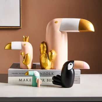 

MODERN RESIN CRAFT BIRD FIGURINE STATUE OFFICE ORNAMENTS SCULPTURE HOME DECORATION ACCESSORIES BIRD SCULPTURE CHILDREN GIFTS