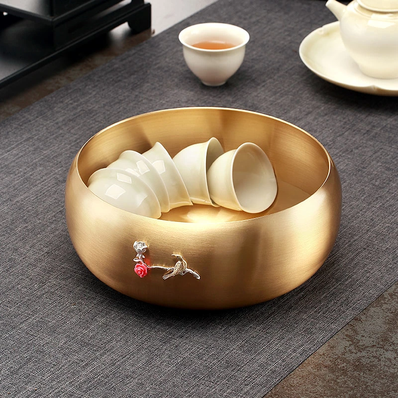 

Long Hall Pure Copper Plus Tuba Wash Tea And Wash Cups Tuba Wash Tea Tray Extra Large Tea Jar Buddhist Mood Copper In Water