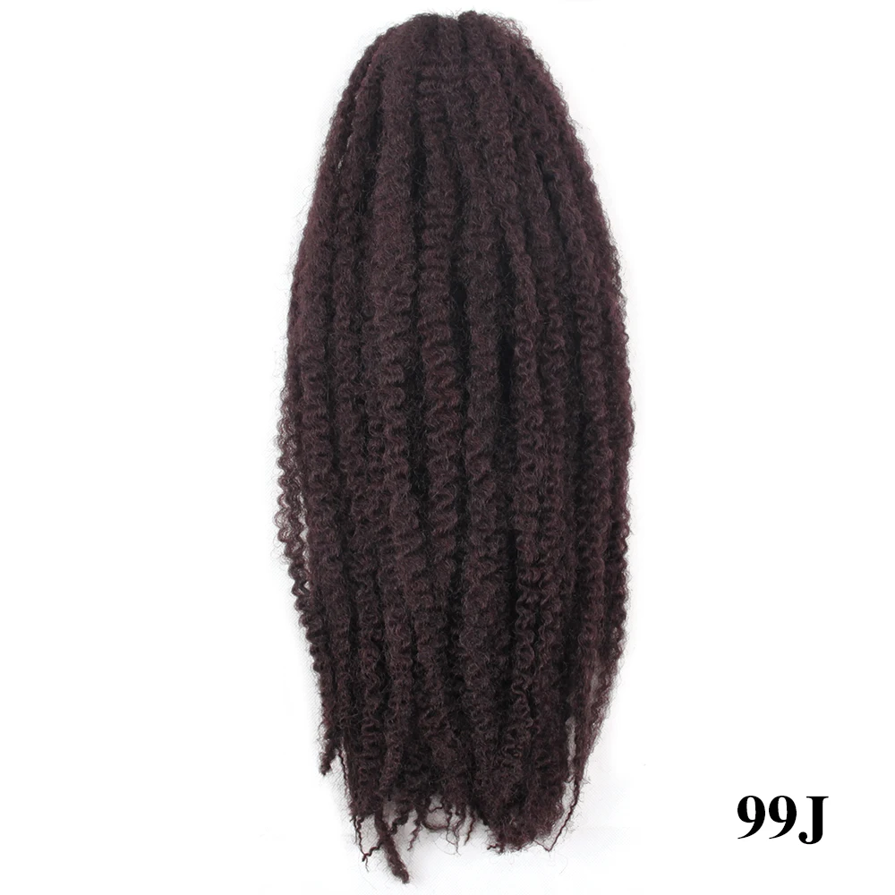 YxCherishair marley плетеные волосы оптом синтетические Омбре плетение волос крючком наращивание волос - Цвет: # 99J