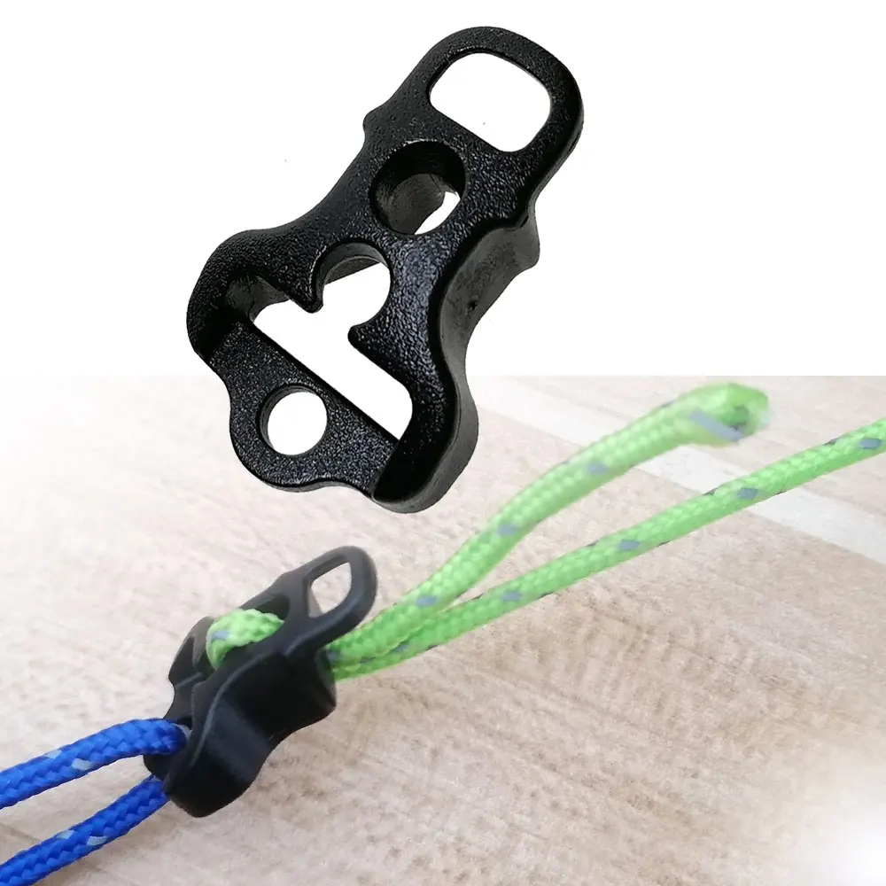 10pcs Camping Tent Cord Rope Fastener Guy Line Tensioners Runners Equipment 