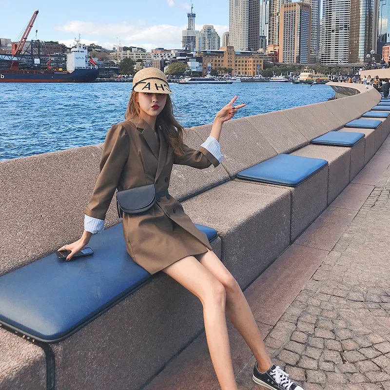 

2020 Early Autumn Wisdom Smoked French Waist Hugging Slimming Platycodon Grandiflorum Elegant Super Fairy Sweet MORI Series Suit