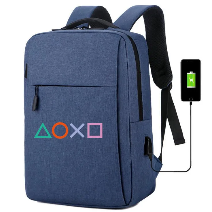 9 PS4 Playstation холщовый рюкзак зарядка через usb школьные сумки Сумка для ноутбука дорожная сумка рюкзак для подростков - Цвет: 9
