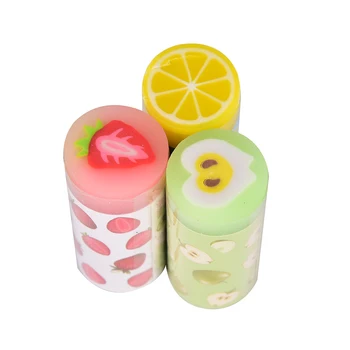 

3pcs Cute Erasers Fruit Strawberry Lemon Rubbers Pencil Erasers For Kids Girls Gift Back to School Supplies Novelty Stationery