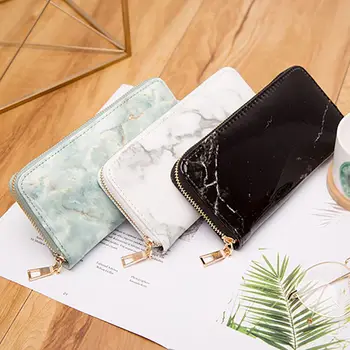 

Women PU Wallet Marble Pattern Wallet Long Clutch Carteira Portfel Cartera Mujer Wallet Women Wallet Card Holder