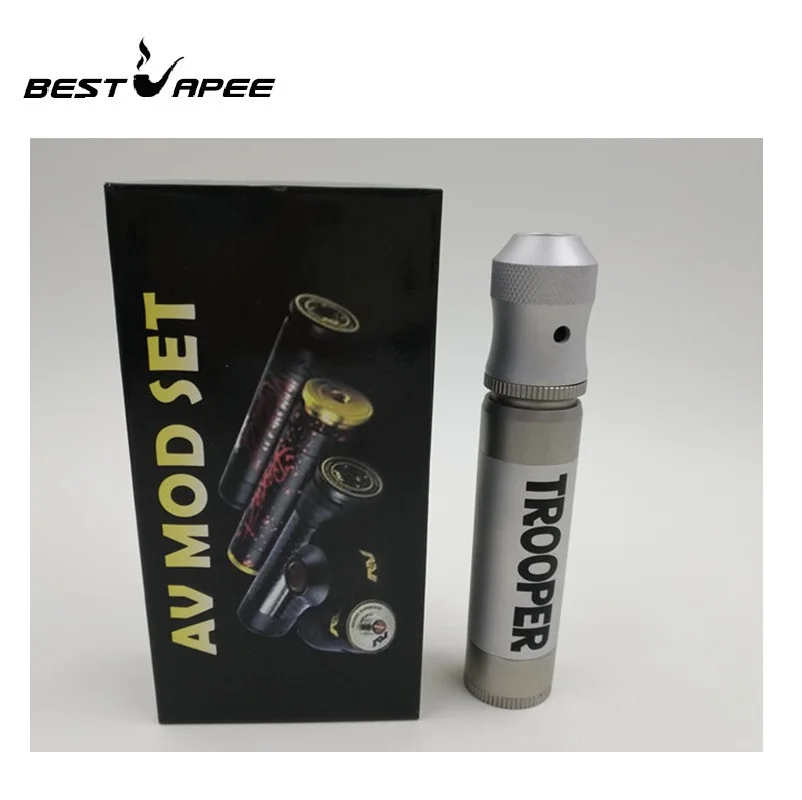 

AV 1:1 Able Mod Trooper AV style Mech Mod RDA Electronic Cigarette fit 18650 Battery 510 thread Trooper AV Mechanical Mod vs RTA