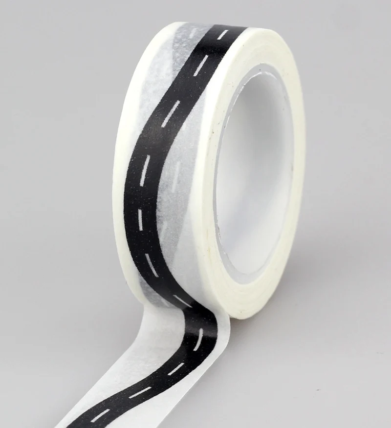 10pcs/lot Decorative Curved Road Washi Tapes Paper DIY Scrapbooking Planner Adhesive Masking Tapes Kawaii Stationery