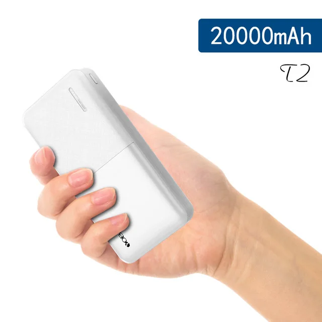 Power Bank 2.1A чехол для быстрой зарядки для iPhone Dual-USB портативный внешний аккумулятор для быстрой зарядки samsung - Цвет: White for T2