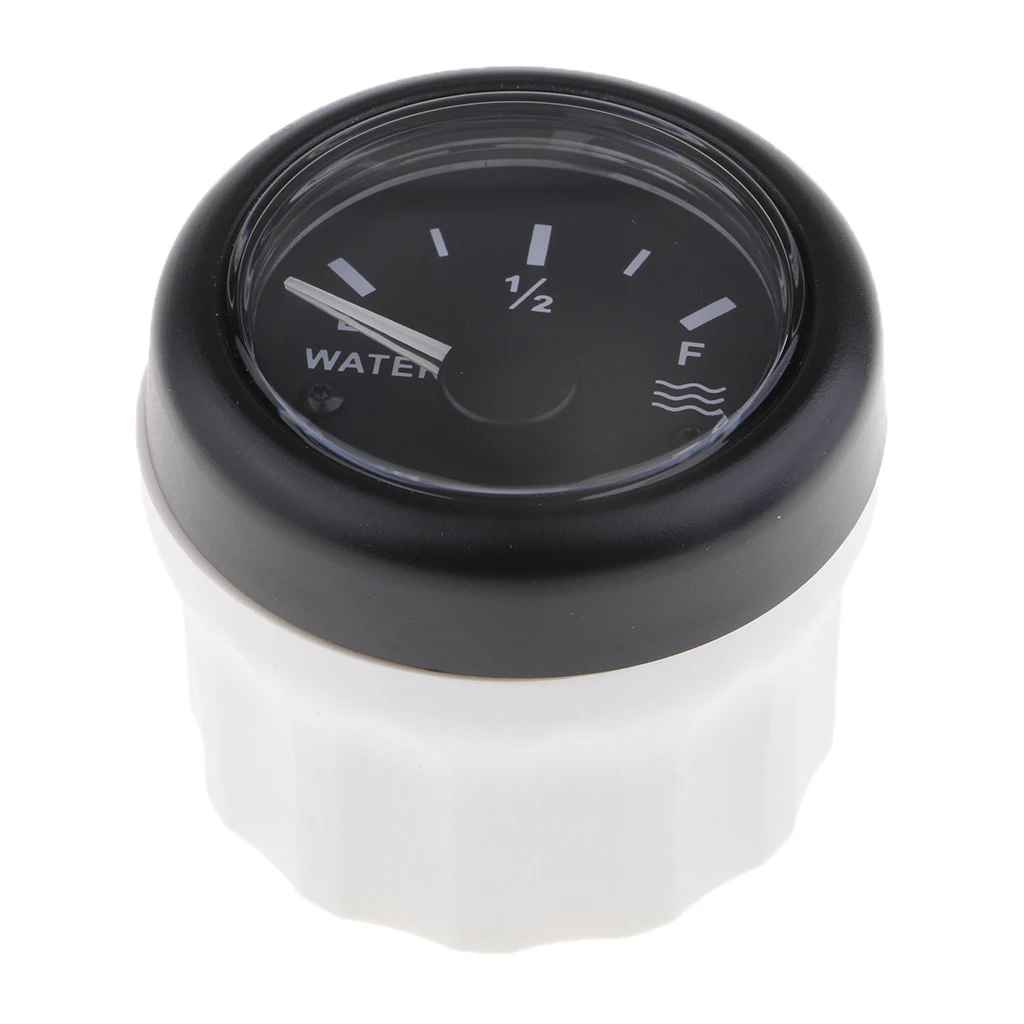 Water Level Gauge Boat Water Tank Level Gauge 12/24V 52mm 240-33 Ohms Black