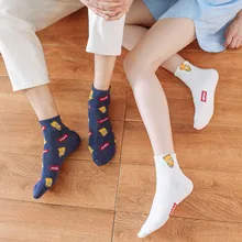 Стиль носки Симпсоны в гонконгском стиле Харадзюку пара носков без пятки из чистого хлопка