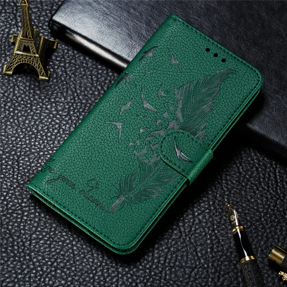 Флип-чехол s on для Funda Xiaomi mi A3 чехол 3D перо Птица кожаный бумажник чехол для Coque Xiao mi 9 9 SE CC9 CC9E чехол для телефона оболочка - Цвет: style2