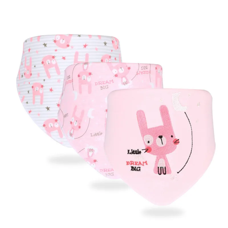 3 Pcs / Set Newborn Baby Bibs Baby Feeding Smock Infant Burp Cloths Baby Eating Accessory Soft Stuff for Newborns Baby Products
