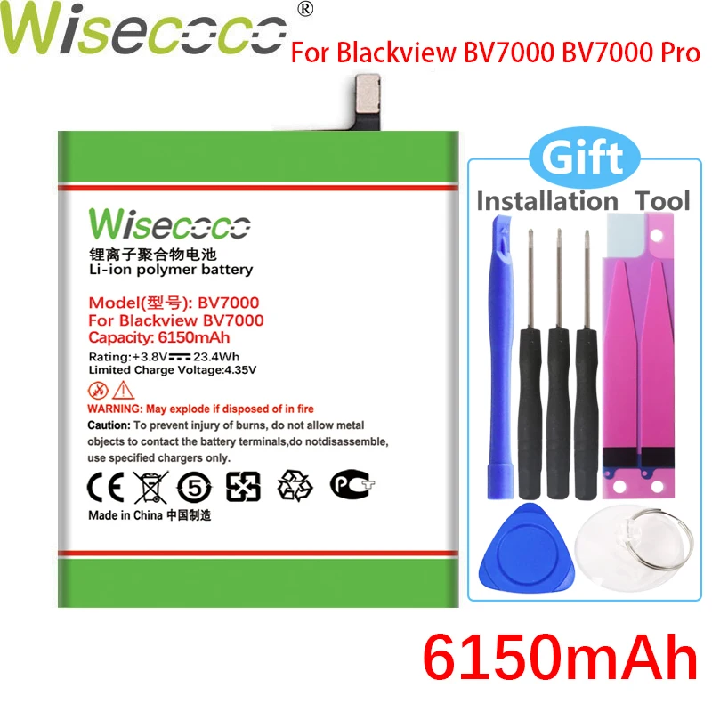 Аккумулятор WISECOCO 6150 мАч для Blackview BV7000 Pro мобильный телефон высококачественный
