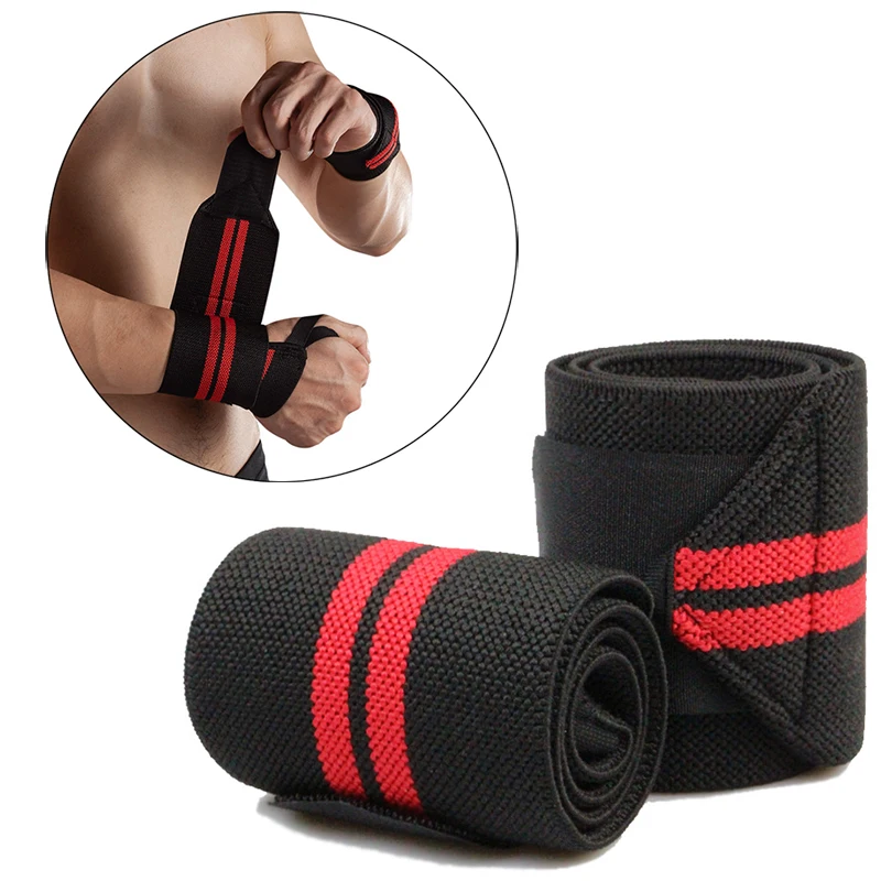 Weight Lifting Wristband Elastic Breathable Wrist Wraps Bandage Gym Fitness Weightlifting Powerlifting Wrist Brace Support Strap
