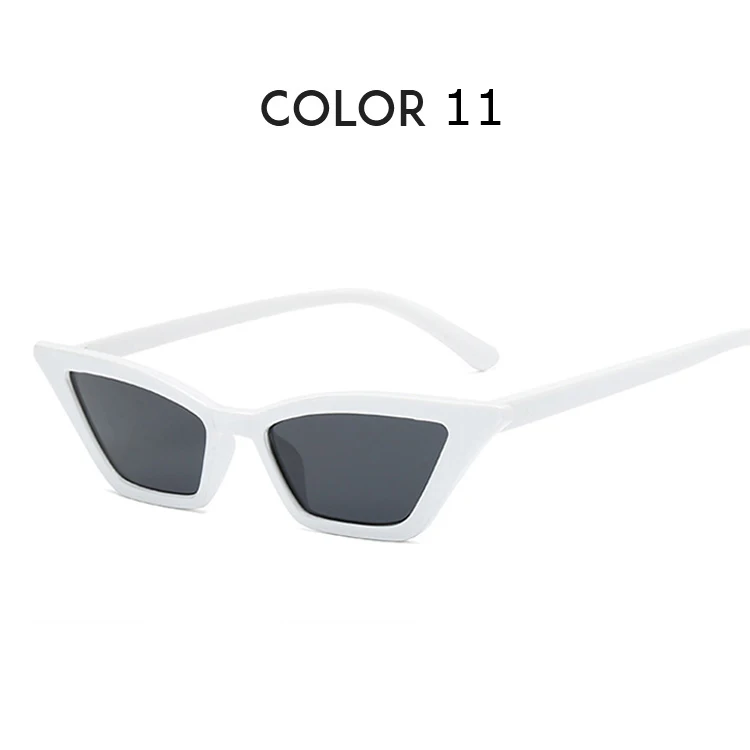 Винтажные очки солнцезащитные женские кошачий глаз, солнцезащитные очки в ретро стиле, дизайнерские летние солнцезащитные очки для женщин, женские сексуальные очки UV400 - Цвет линз: Color 11