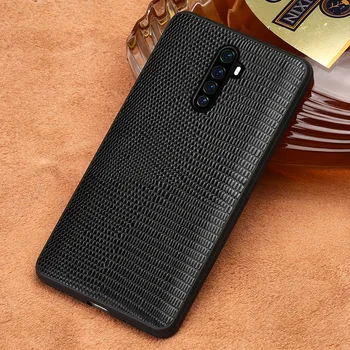 

Genuine Leather Lizard Grain Mobile Phone Case for Realme X2 Pro X2 X XT 5 6 Pro Cover For OPPO A5 A9 2020 Reno Ace 4 3 Find X2