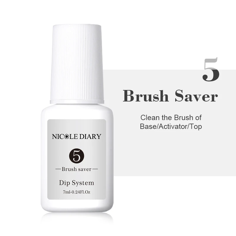 Brush Saver NICOLE Дневник 10 г блестки погружающийся порошок для ногтей сверкающий красочный дизайн ногтей украшение без УФ лампы для лечения DIY дизайн ногтей инструменты - Цвет: Brush Saver