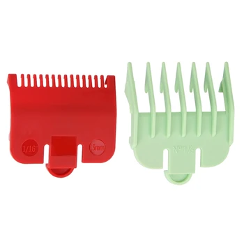 

2pcs Professional Cutting Guide Comb Hairdressing Tool 1.5mm 3mm Set Colorful Limit Comb Set For Electric Hair Trimmer Shaver