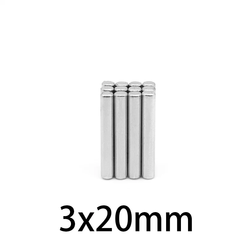 

Мощный цилиндрический редкоземельный магнит N35, 10 ~ 300 шт. 3x20 мм, 3 мм * 20 мм, Круглые неодимовые магниты 3 мм x 20 мм, маленький мини-магнит 3*20 мм
